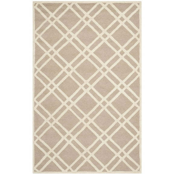 SAFAVIEH Cambridge Judy Geometric Wool Area Rug, Beige/Ivory, 8' x 10'