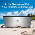 thumbnail image 2 of Gafas de sol cuadradas exageradas Dollger para mujer y hombre con marco negro, 2 of 8