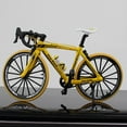 thumbnail image 2 of Milaget Modèle de Vélo Miniature 1/10 Cadeau d'Argent Jouet Collection Jaune # 2, 2 of 9