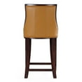 thumbnail image 5 of Manhattan Comfort Fifth 26" Faux Leather Counter Stool in Camel Brown/Walnut, 5 of 5