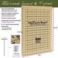 thumbnail image 3 of The Beadsmith Mini Macrame Combo - Bead Board 7.5 x 10.5 inches - Box of 40 T-pins 1.75 inches - Bracelet Project & Instructions Included - Ideal for securing & creating Macrame and Knotting Creation, 3 of 8
