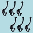 thumbnail image 2 of Black Hat Coat Hook Wrought Iron Wall Mount Hook Pack of 6 Renovators Supply, 2 of 11