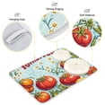 thumbnail image 3 of Yayeee Dish Drying Mat for Kitchen Counter 16"x18" Microfiber Absorbent Pad, Blue Tomatoes, 3 of 7