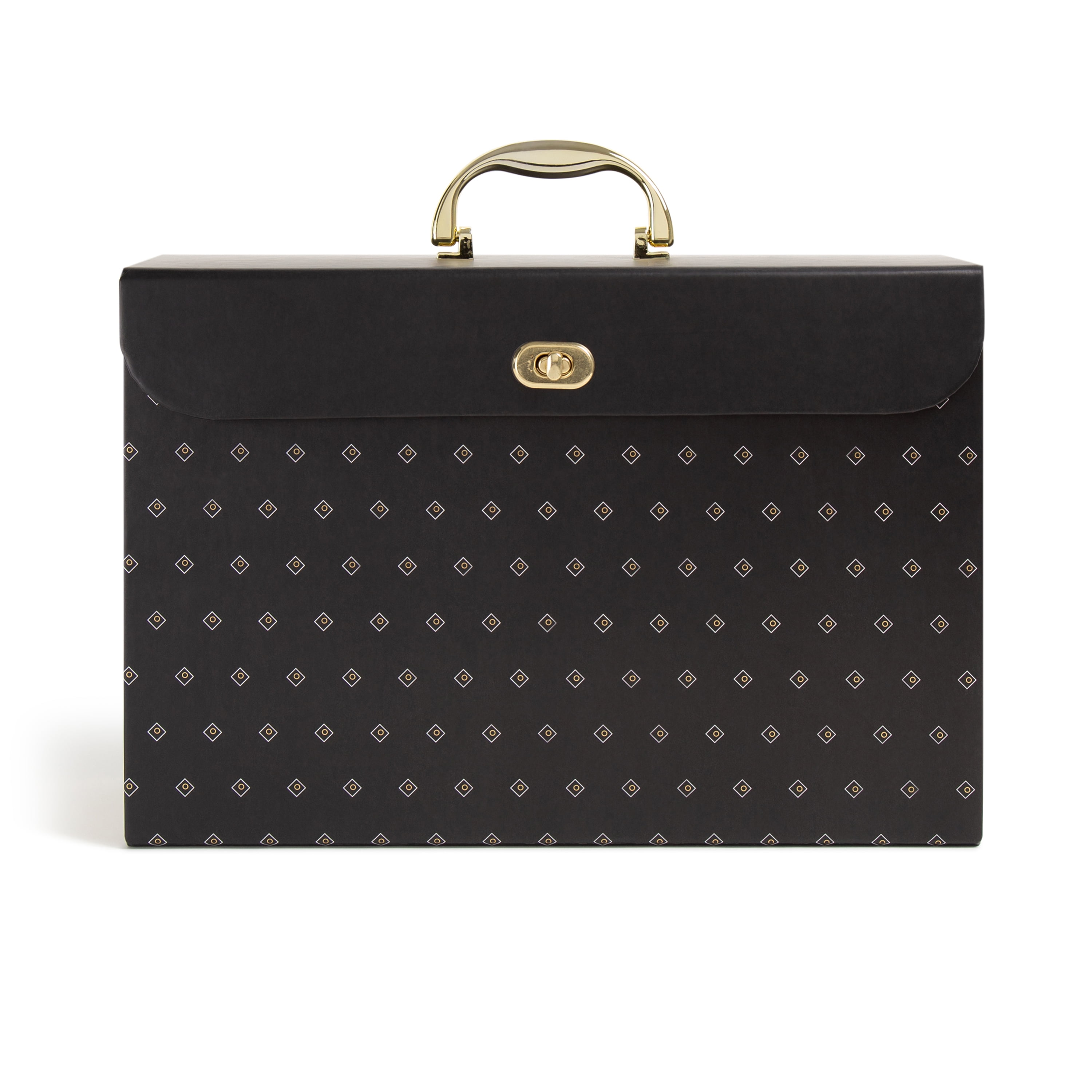 U Brands Simple Classic 19 Pocket Expandable File Folder, Black, 5322U