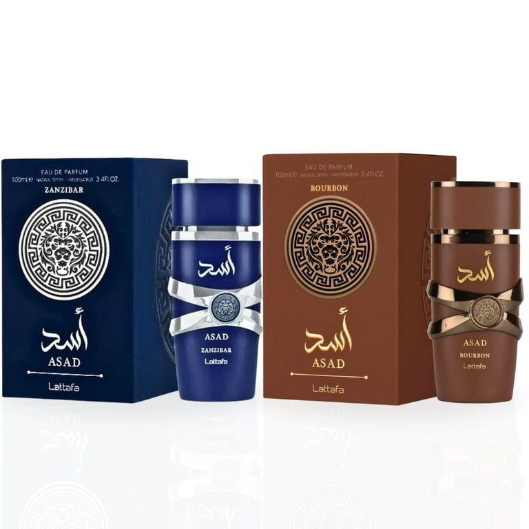 Asad Zanzibar & Asad Bourbon EDP Sprays 100ML (3.4 OZ) By Lattafa