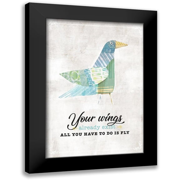 JMB Designs 11x14 Black Modern Framed Museum Art Print Titled - Fly