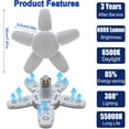thumbnail image 3 of Mini Bombilla Led de 5 Helices, Mini Fan Led de 5 Luces Brillantes para Iluminacion en Casa, Foco de Luz Led Blanca, 3 of 7