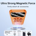 thumbnail image 5 of Magnetic for iPhone 12 Pro Case with Stand, [Compatible with Mag-Safe], [Military Grade Shockproof], [Camera Lens Protector Film] Suction Cup Design Shockproof Protective Rugged Cover, Orange, 5 of 6