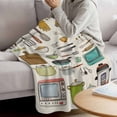 thumbnail image 3 of Kitchenware Blanket Soft Cozy Warm Throw Blanket for Couch, Plush Fuzzy Flannel Fleece Blankets for Sofa, Vintage Kitchen Cooking Tool Retro Beige Bed Blankets Lightweight Gifts for Women, 32"x48", 3 of 9
