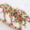 thumbnail image 2 of Artificial Daisy String Lights, 6.6ft 20 LED Hanging Vines Wildflower Garland with Lights for Home Garden Wedding Party Spring Decoration, Pink, 2 of 10