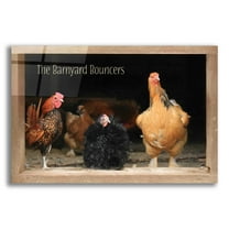 Epic Art 'Barnyard Bouncers' by Lori Deiter Acrylic Glass Wall Art, 24"x16"