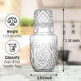 thumbnail image 4 of Maypes Bedside Glass Water Carafe and Glass Set, Drink Pitcher with Lid for Water, Juice, Smoothies, 4 of 7