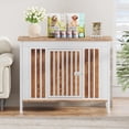 thumbnail image 6 of POAO Dog Crate Furniture for Large Dog, Heavy Duty Dog Crates for Large Dogs, Dog Kennel Furniture Indoor as TV Stand, Large Size 39.96" L(35-60 Pounds), White, 6 of 7