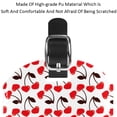 thumbnail image 4 of Square 2Pack PU Leather Heart Shape Cherries Cruise Luggage Tag with Privacy Cover and Name ID Tag for Travel Handbags Backpacks Luggage Tags, 4 of 6