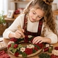 thumbnail image 3 of 3D Fabric Poke Wreath DIY Kit, Adorable Gnome Christmas Fabric Craft Kit, Creative Poke Art Project, Handmade Wreath for Porch Decor (Gnome), 3 of 3