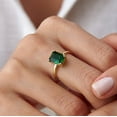 thumbnail image 2 of Custom Birthstone Ring, Statement Ring for women, Emerald Ring, Gold Engagement Ring for Her, Handmade Dainty Gemstone Ring, Gift for Her, 2 of 3