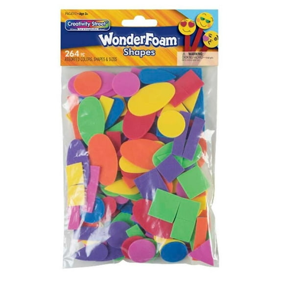 Wonderfoam Assorted Shape Decorative Foam Shape, Assorted Size, Assorted Color, Pack of 264