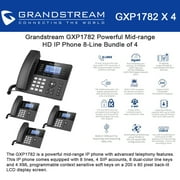 Grandstream GXP1782 4-UNITS Powerful Mid-range  HD IP Phone 8-Line, 4SIP accounts