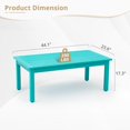 thumbnail image 5 of LUE BONA 42''L Patio Coffee Table,HDPS Rectangle Outdoor Coffee Table,Aruba Blue, 5 of 8