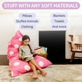 Butterfly Craze Bean Bag Chair Cover, Functional Toddler Toy Organizer