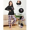 thumbnail image 4 of Cotton Pajamas Sets for Women 2pcs Long Sleeve and Long Pants Pajama Set Cute Print Pajama Set Womens Soft Loungewear Set with Pockets, S-XXL, 4 of 12