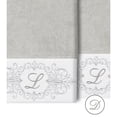 thumbnail image 2 of Authentic Hotel and Spa  100% Turkish Cotton Monica 2PC Embellished Bath Towel Set Light Gray D, 2 of 3