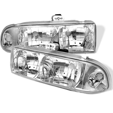 Fits 98-04 S10 Pickup Truck 98-05 Chevy Blazer Crystal Clear Headlights Lamps