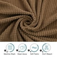thumbnail image 4 of Unique Bargains 1-Piece Jacquard Textured Stretch Loveseat Slipcover, Camel, 4 of 8