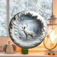 thumbnail image 4 of LanSuare Christmas Milu Deer Hanging Ornaments, Acrylic Round Reindeer Sign with Winter Scene Pendant, Suitable for Porch, Wall, Indoor Home Decor, Front Entry, Christmas Tree Decor, 4 of 6