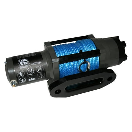 Bulldog Winch 15023 - 6000 lb Center Drum Winch with 50' Synthetic Rope
