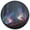 Neon Butterfly, variant on 15 Inch Round Grid Plate Mats Heat Non-Slip Resistant PVC Placemats for Kitchen Dining Table Decor Fox Skull 1PCS