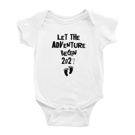 

Let The Adventure Begin 202 Funny Baby Jumpsuit Infant Boy Girl Unisex