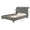 Gray 08, variant on Queen Platform Bed with Upholstered Headboard, Cream White Rubberwood Bed Frame No Box Spring Needed, Space Saving Low Profile Design