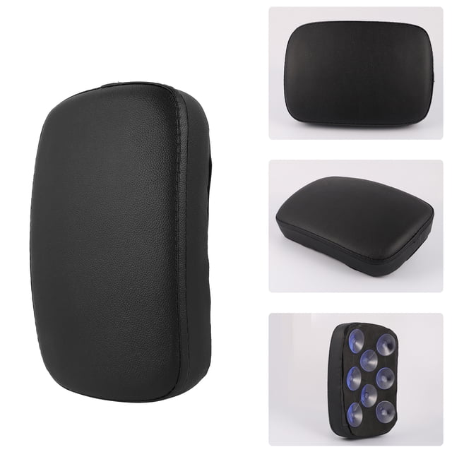 Phenofice 1Pcs Universal Motorcycle Seat Cushion Black Rear Cushion for Everyday Use and Long Rides