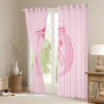 thumbnail image 3 of jejeloiu Bowknot Monogrammed D Black Out Curtains,Kawaii Bow Tie Curtains Pack of 2 (42x63 Each),Pink Cartoon Bowtie Bedroom Curtains For Girl Teens,Ultra Soft Bedroom Decor, 3 of 6