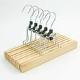 thumbnail image 7 of Dengjunhu Hangers Non Slip Trouser Clamp Hanger Wood Pants Skirt Clothes Hangers with Clips, Other, 7 of 7