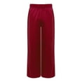 thumbnail image 5 of Aislor Boys Celebration of Spirit Palazzo Pants Liturgical Worship Praise Dance Satin Wide Leg Trousers Burgundy 12, 5 of 7