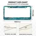 thumbnail image 4 of 2-Pack Aluminum License Plate Frame with 2 Holes for GM License Plate Cover with Free Screws Blue Green Marble Pattern, 4 of 8