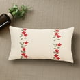 thumbnail image 4 of Embroidered Pillow under $5! kkbbma Embroidered Rose Flower Pillow, Sofa Bed Lumbar Support Cushion, Decorative Throw Pillowcase, Floral Home Decor Accent, Holiday Gift Idea, 4 of 6