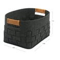 Basketville Small Woven Felt Basket, Dark Gray, 2 Pack - Walmart.com