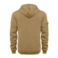 thumbnail image 3 of Huankd Quarter Zip Men Hoodie Long Sleeve Tactical Hoodies 1/4 Zip Pullover Work Workout Athletic Sweatshirts Khaki 4XL, 3 of 4