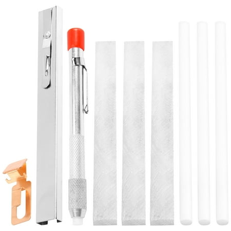 

Soapstone Holder Set White Clear and Removable Markings Flat and Round Holder Soapstone for Welding