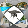 thumbnail image 5 of GVN 35.4 Inch Aluminum Patio Square Dining Table with Umbrella Hole-Bronze, 5 of 10