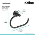 thumbnail image 2 of Kraus Bathroom Towel Ring, Matte Black, 2 of 7