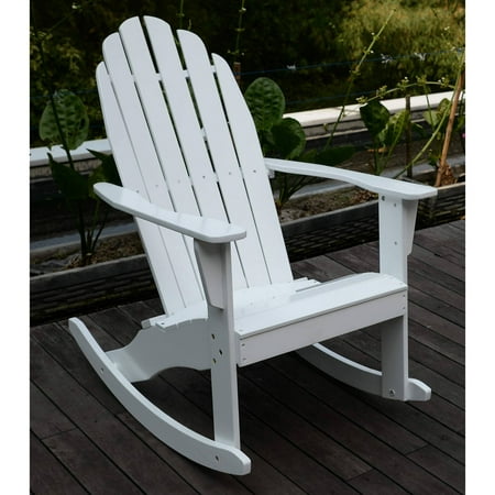 Adirondack Rocking Chair, White - Walmart.com