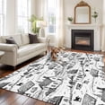 thumbnail image 2 of Large Area Rugs for Living Room Bedroom, Vintage Farmhouse 6'x9' Rug Washable Carpet Runner Indoor Outdoor, Country Farm Houses Cows Sheep Animal Non Slip Floor Mats Rug for Kitchen, Playroom, 2 of 8