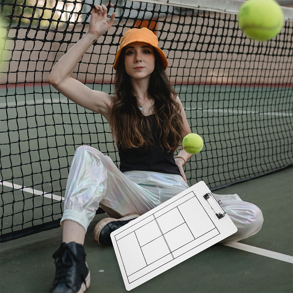 OUNONA White Dry Erase Clipboard for Tennis and Hockey with PVC Material 2 Pieces Reusable
