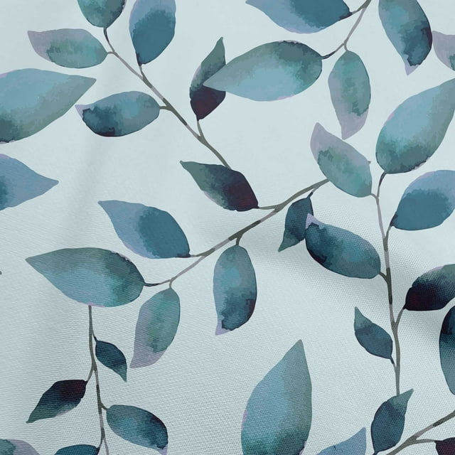 oneOone Polyester Spandex Turquoise Blue Fabric Ocean Underwater Life Craft Projects Decor Fabric Printed By The Yard 56 Inch Wide