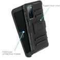 thumbnail image 3 of Value Pack ! for Samsung Galaxy S20 FE 4G 5G with Temper Glass Phone Case 360° Cover Clip Kickstand Holster Hybrid Shock Bumper (Black), 3 of 8