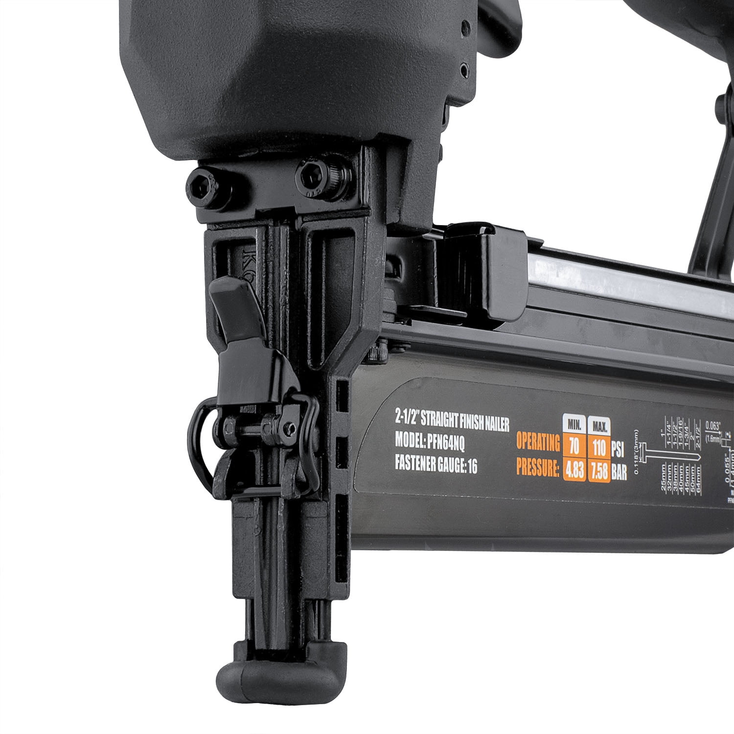 Freeman PFN64 Pneumatic 16-Gauge 2-1/2" Straight Finish Nailer with Nails (200 Count)